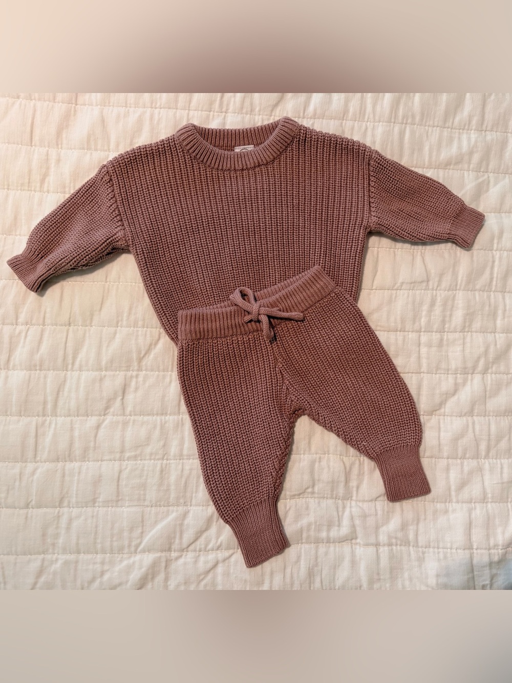Lou Lou & Company Knit One-Piece Set in Dusty Rose